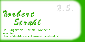 norbert strahl business card